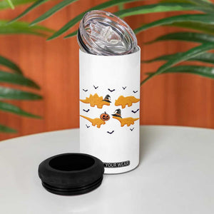 Halloween Dinosaur Nugget 4 in 1 Can Cooler Tumbler Funny Spooky Food Gift TS12 Print Your Wear
