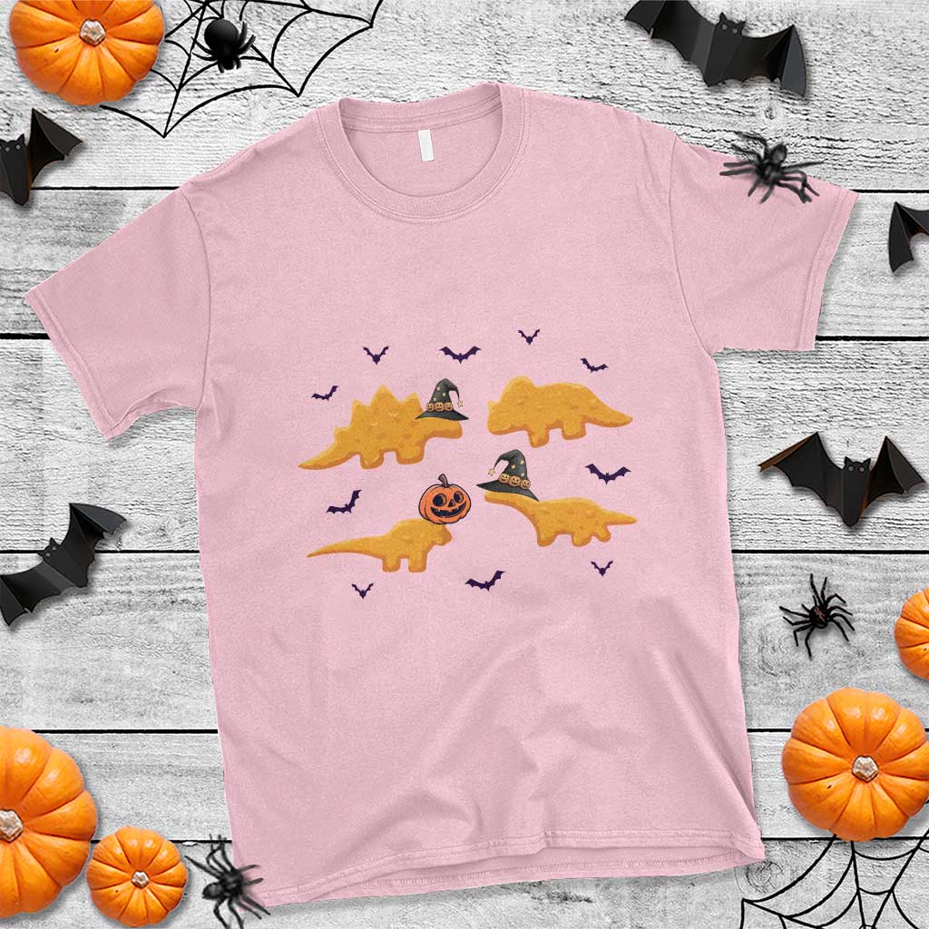 Halloween Dinosaur Nugget T Shirt Funny Spooky Food Gift TS12 Light Pink Print Your Wear