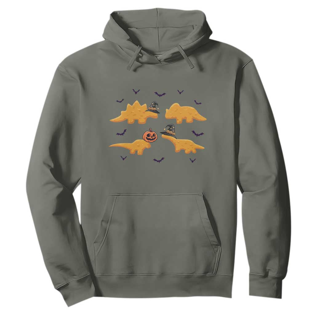 Halloween Dinosaur Nugget Hoodie Funny Spooky Food Gift TS12 Military Green Print Your Wear