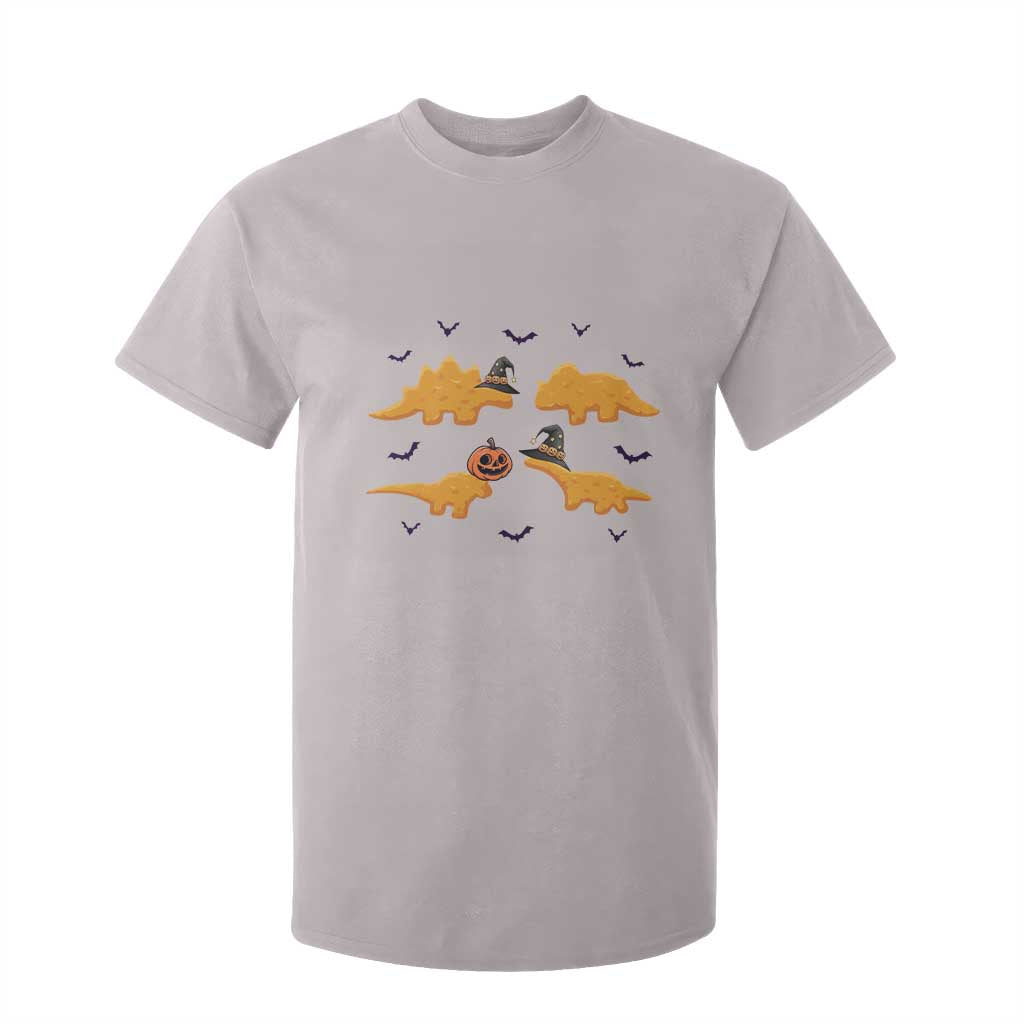 Halloween Dinosaur Nugget T Shirt For Kid Funny Spooky Food Gift TS12 Ice Gray Print Your Wear