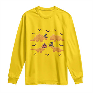 Halloween Dinosaur Nugget Long Sleeve Shirt Funny Spooky Food Gift TS12 Daisy Print Your Wear
