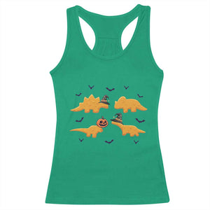 Halloween Dinosaur Nugget Racerback Tank Top Funny Spooky Food Gift TS12 Irish Green Print Your Wear