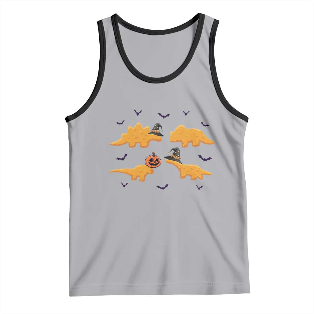 Halloween Dinosaur Nugget Tank Top Funny Spooky Food Gift TS12 Athletic Heather Black Print Your Wear
