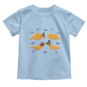 Halloween Dinosaur Nugget Toddler T Shirt Funny Spooky Food Gift TS12 Light Blue Print Your Wear