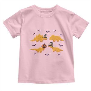 Halloween Dinosaur Nugget Toddler T Shirt Funny Spooky Food Gift TS12 Light Pink Print Your Wear