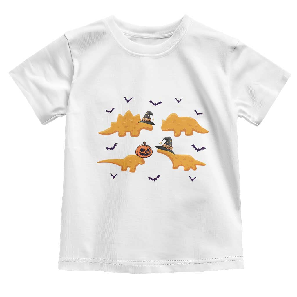 Halloween Dinosaur Nugget Toddler T Shirt Funny Spooky Food Gift TS12 White Print Your Wear