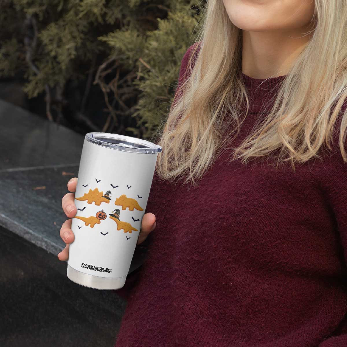 Halloween Dinosaur Nugget Tumbler Cup Funny Spooky Food Gift TS12 Print Your Wear