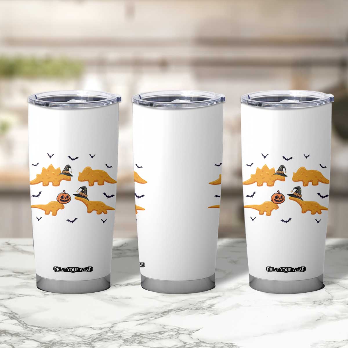 Halloween Dinosaur Nugget Tumbler Cup Funny Spooky Food Gift TS12 Print Your Wear