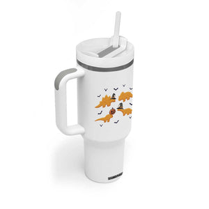 Halloween Dinosaur Nugget Tumbler With Handle Funny Spooky Food Gift TS12 Print Your Wear
