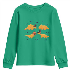 Halloween Dinosaur Nugget Youth Sweatshirt Funny Spooky Food Gift TS12 Irish Green Print Your Wear