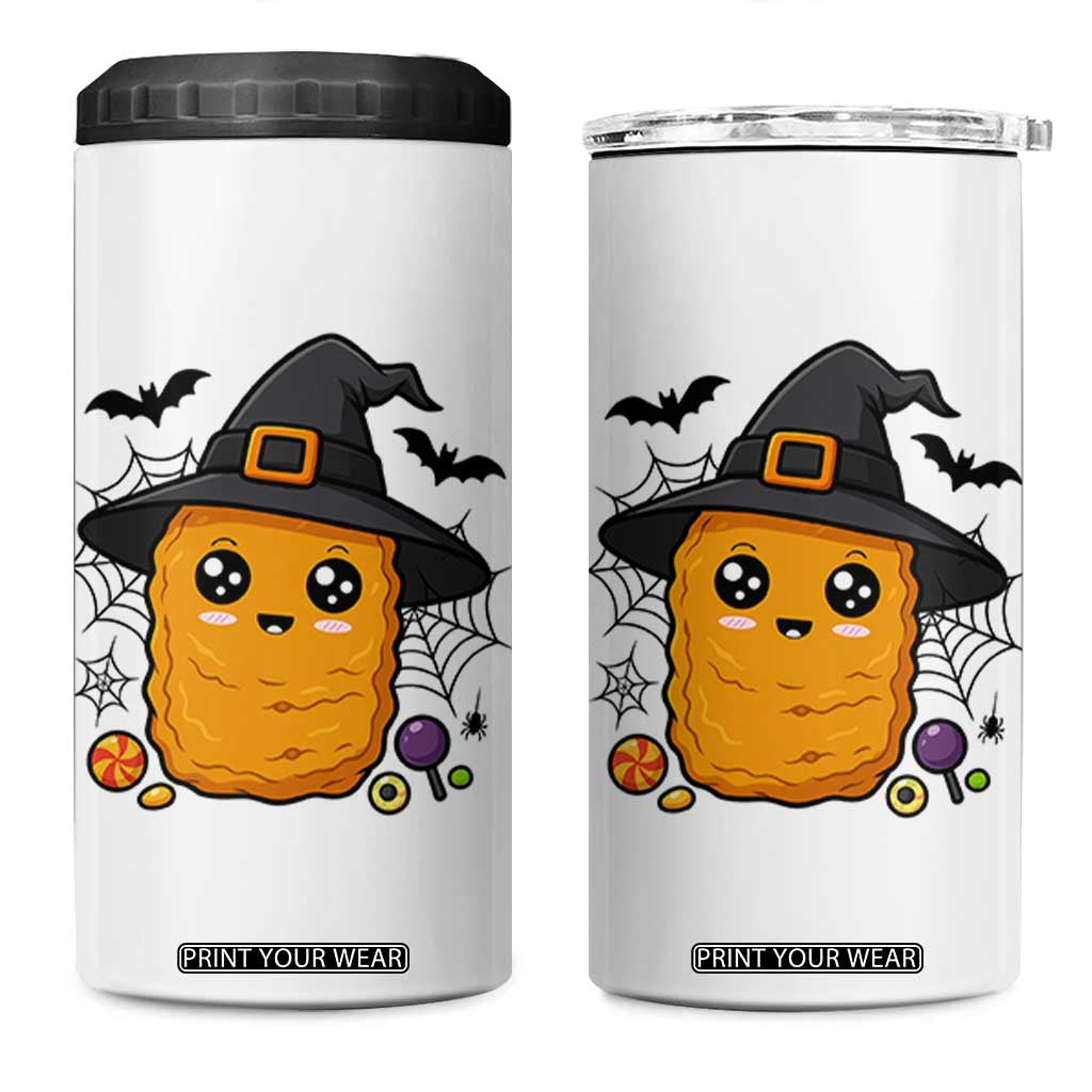 Halloween Nugget With Witch Hat 4 in 1 Can Cooler Tumbler Funny Food Gift TS12 One Size: 16 oz White Print Your Wear