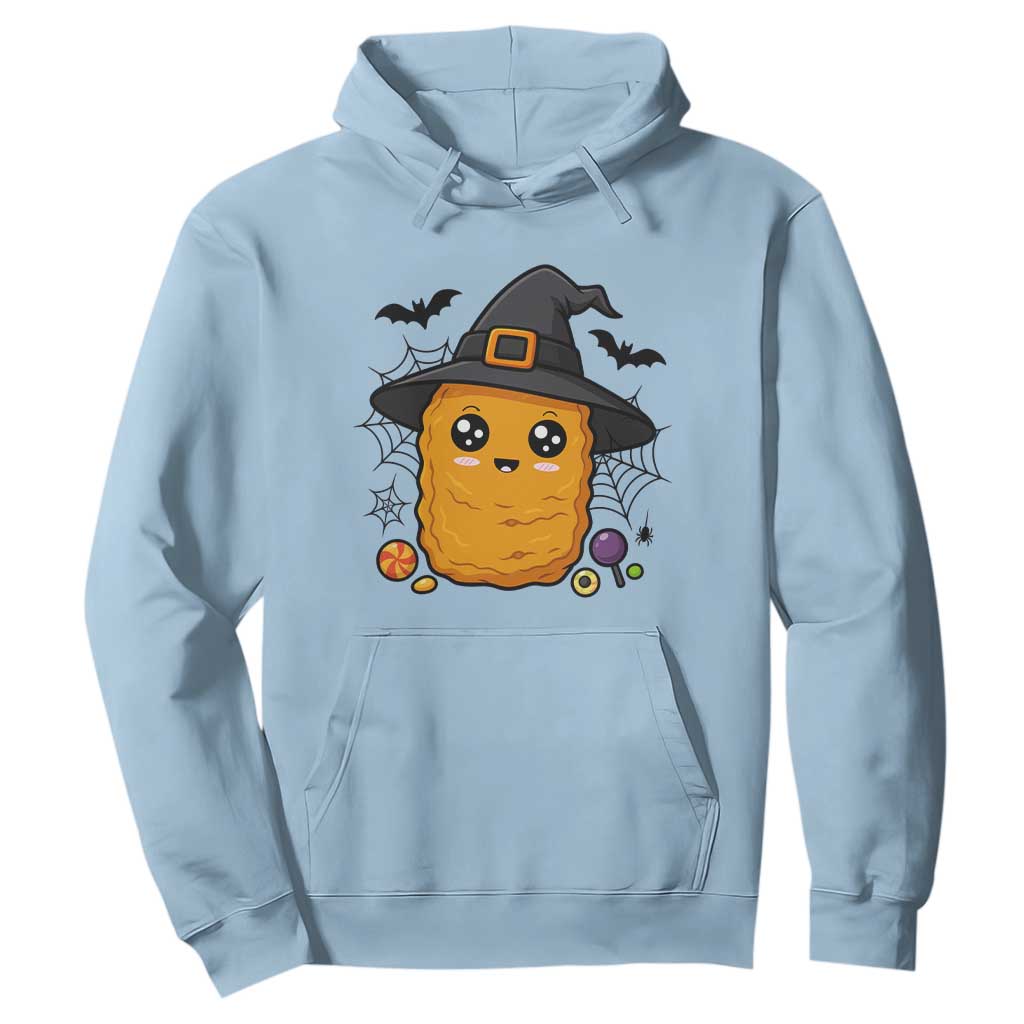 Halloween Nugget With Witch Hat Hoodie Funny Food Gift TS12 Light Blue Print Your Wear
