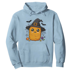 Halloween Nugget With Witch Hat Hoodie Funny Food Gift TS12 Light Blue Print Your Wear