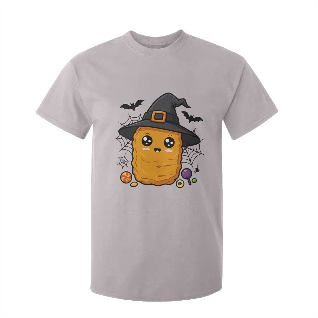 Halloween Nugget With Witch Hat T Shirt For Kid Funny Food Gift TS12 Ice Gray Print Your Wear