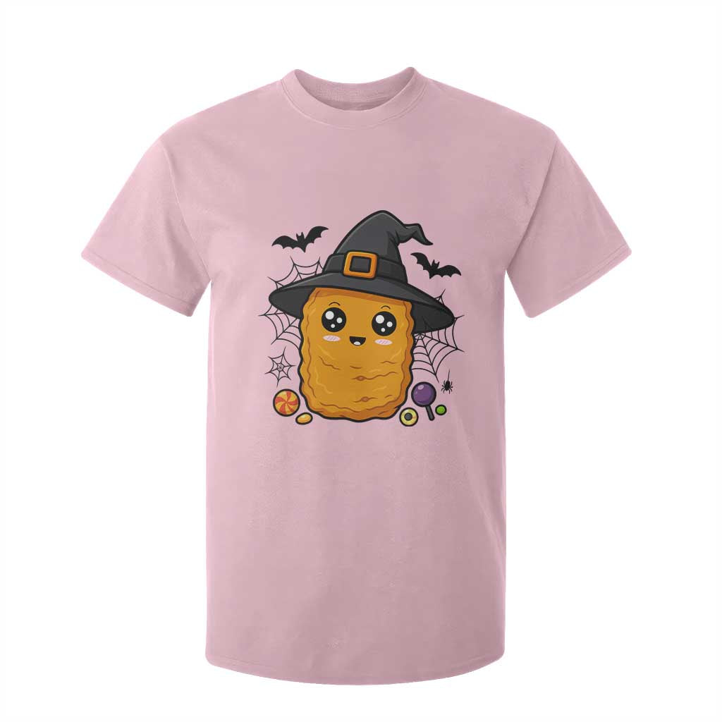 Halloween Nugget With Witch Hat T Shirt For Kid Funny Food Gift TS12 Light Pink Print Your Wear