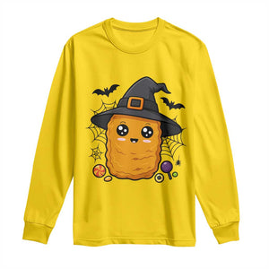 Halloween Nugget With Witch Hat Long Sleeve Shirt Funny Food Gift TS12 Daisy Print Your Wear