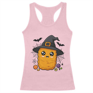 Halloween Nugget With Witch Hat Racerback Tank Top Funny Food Gift TS12 Light Pink Print Your Wear
