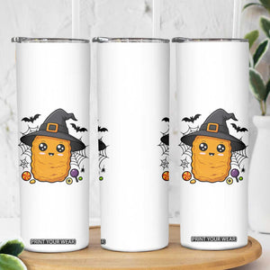 Halloween Nugget With Witch Hat Skinny Tumbler Funny Food Gift TS12 Print Your Wear