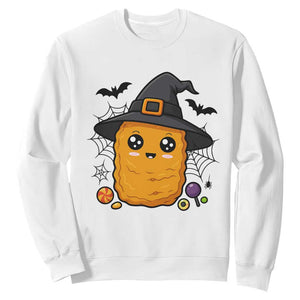 Halloween Nugget With Witch Hat Sweatshirt Funny Food Gift TS12 White Print Your Wear