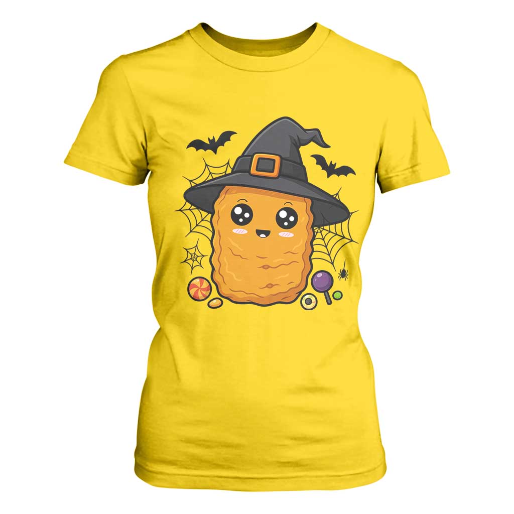 Halloween Nugget With Witch Hat T Shirt For Women Funny Food Gift TS12 Daisy Print Your Wear
