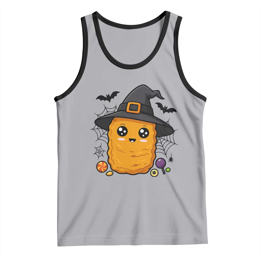 Halloween Nugget With Witch Hat Tank Top Funny Food Gift TS12 Athletic Heather Black Print Your Wear
