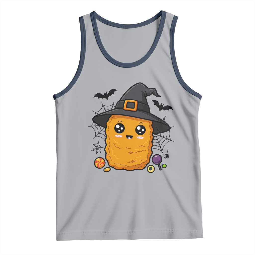 Halloween Nugget With Witch Hat Tank Top Funny Food Gift TS12 Athletic Heather Navy Print Your Wear