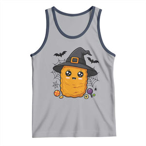 Halloween Nugget With Witch Hat Tank Top Funny Food Gift TS12 Athletic Heather Navy Print Your Wear