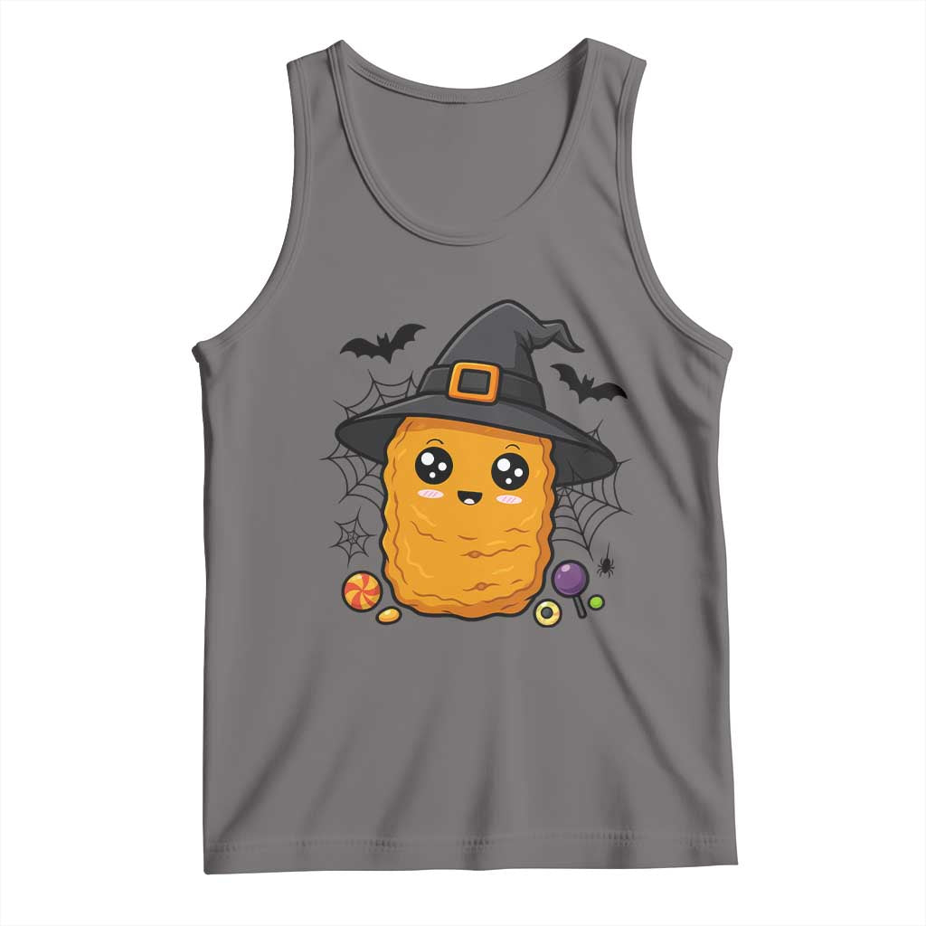 Halloween Nugget With Witch Hat Tank Top Funny Food Gift TS12 Deep Heather Print Your Wear