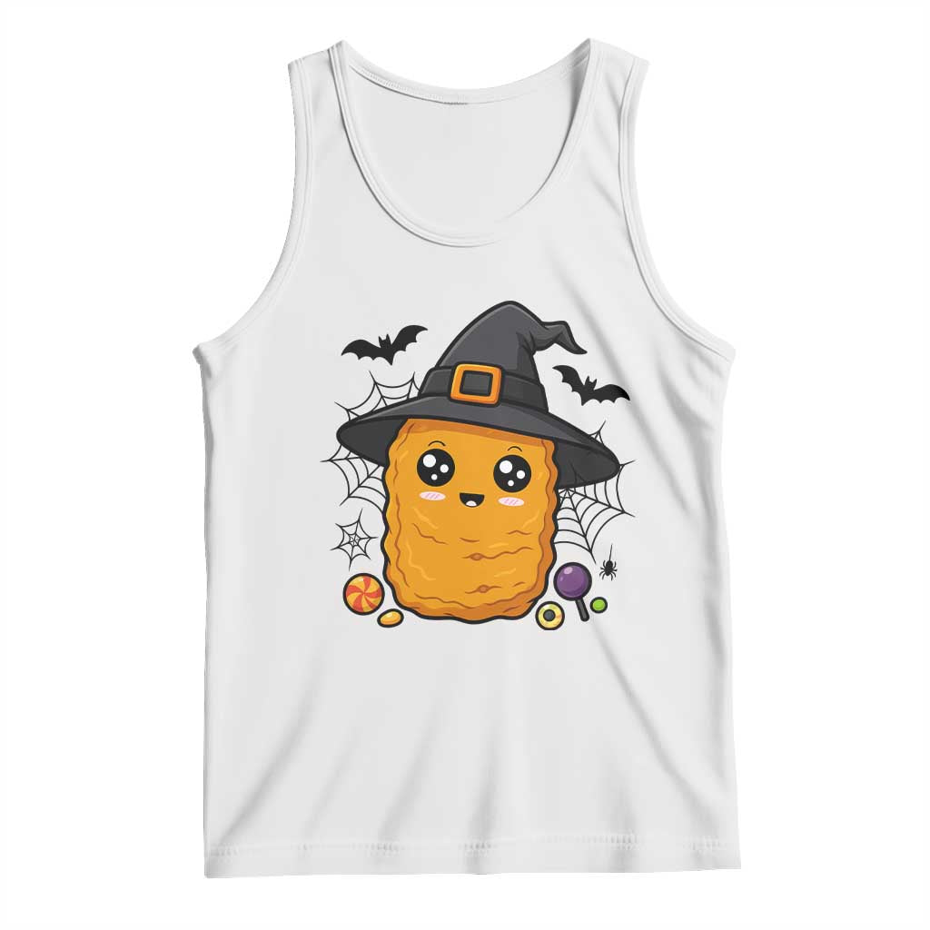 Halloween Nugget With Witch Hat Tank Top Funny Food Gift TS12 White Print Your Wear
