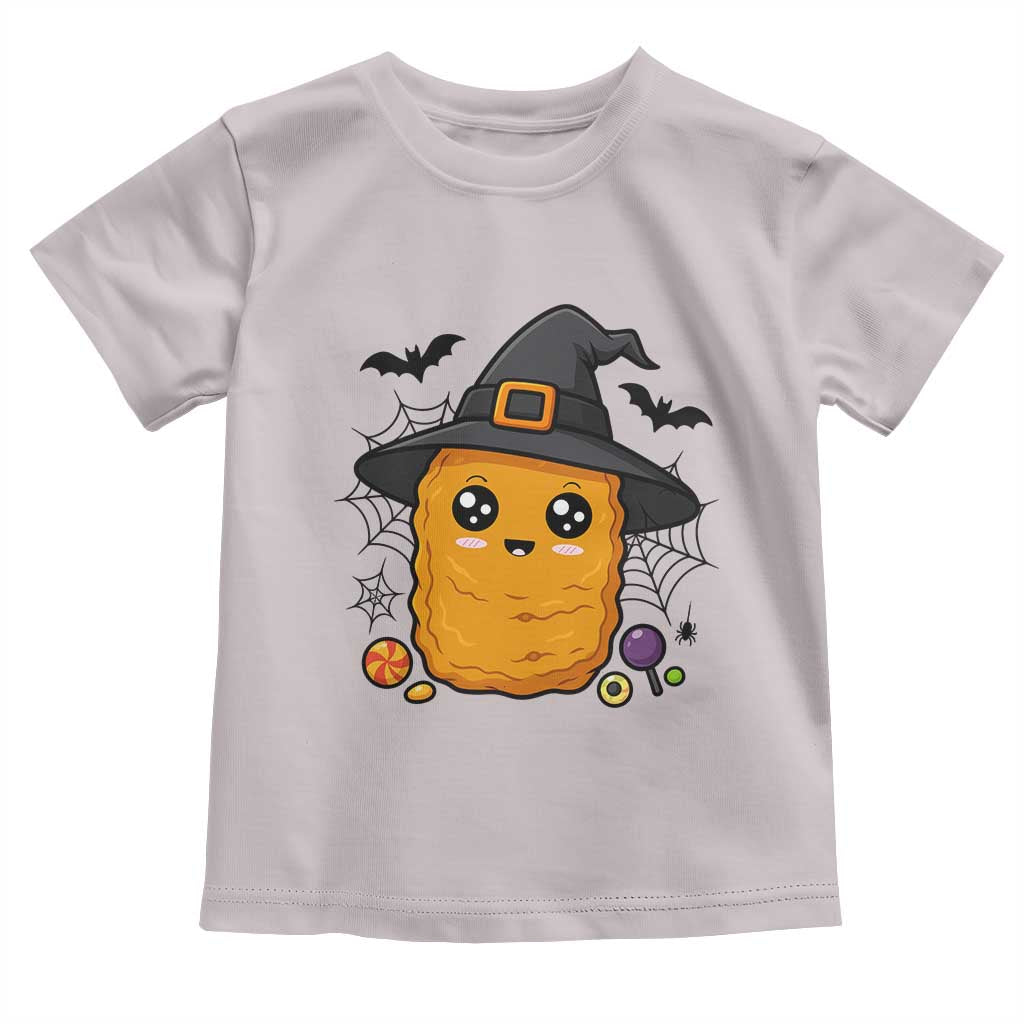 Halloween Nugget With Witch Hat Toddler T Shirt Funny Food Gift TS12 Ice Gray Print Your Wear