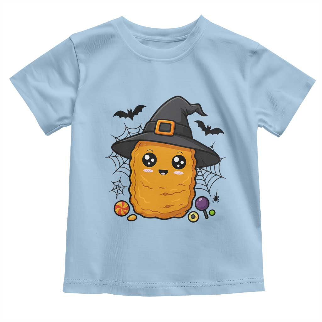 Halloween Nugget With Witch Hat Toddler T Shirt Funny Food Gift TS12 Light Blue Print Your Wear