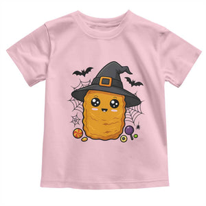 Halloween Nugget With Witch Hat Toddler T Shirt Funny Food Gift TS12 Light Pink Print Your Wear