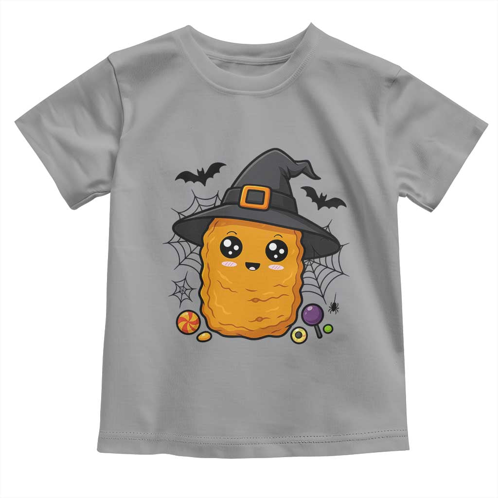 Halloween Nugget With Witch Hat Toddler T Shirt Funny Food Gift TS12 Sport Gray Print Your Wear