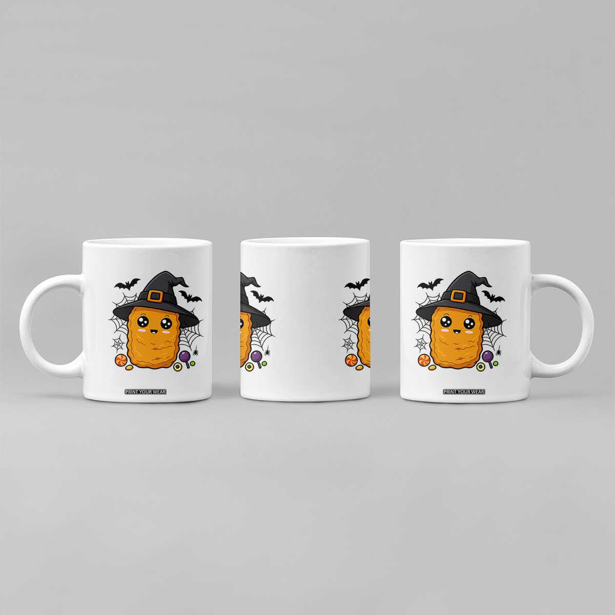 Halloween Nugget With Witch Hat Coffee Mug Funny Food Gift TS12 Print Your Wear