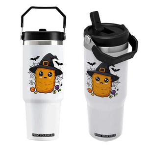 Halloween Nugget With Witch Hat Flip Straw Tumbler Funny Food Gift TS12 One Size: 30 oz White Print Your Wear