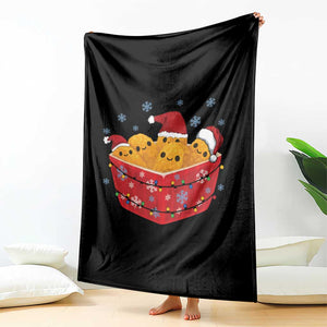 Christmas Chicken Nuggets Throw Blanket Funny Food Lover Gift TS12 Print Your Wear