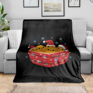 Christmas Chicken Nuggets Throw Blanket Funny Food Lover Gift TS12 Print Your Wear