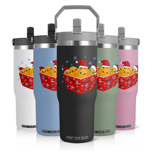 Christmas Chicken Nuggets Flip Straw Tumbler Funny Food Lover Gift TS12 Print Your Wear