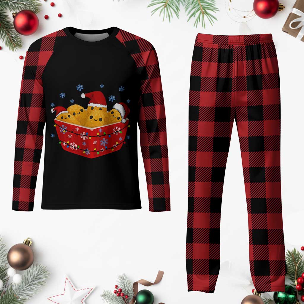 Xmas Chicken Nuggets Plaid Pajama Set Funny Food Lover Gift TS12 Buffalo Plaid Print Your Wear