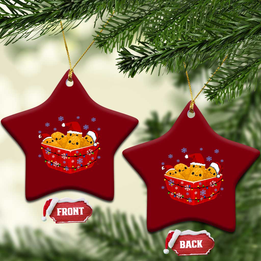Xmas Chicken Nuggets Ceramic Ornament Funny Food Lover Gift TS12 Print Your Wear