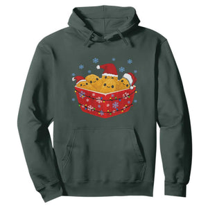 Christmas Chicken Nuggets Hoodie Funny Food Lover Gift TS12 Dark Forest Green Print Your Wear