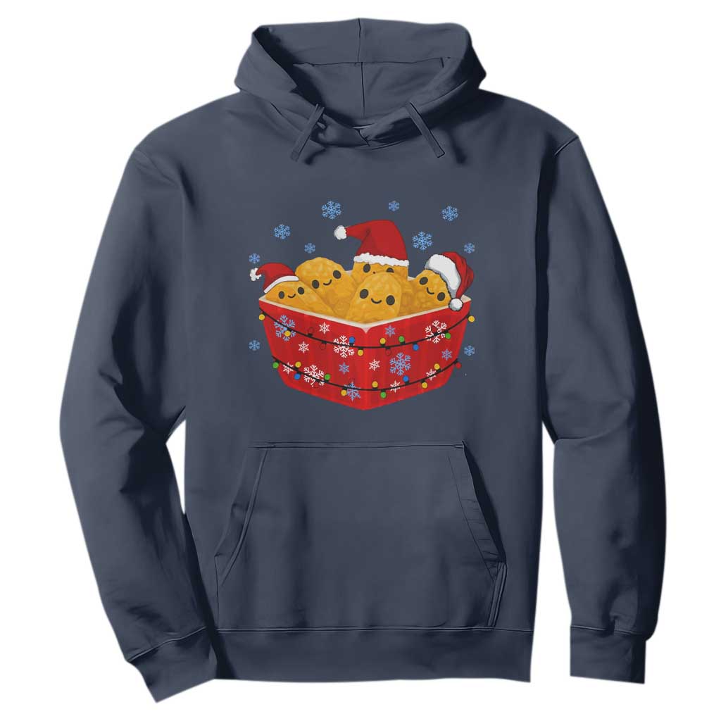 Christmas Chicken Nuggets Hoodie Funny Food Lover Gift TS12 Navy Print Your Wear