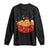Christmas Chicken Nuggets Long Sleeve Shirt Funny Food Lover Gift TS12 Black Print Your Wear