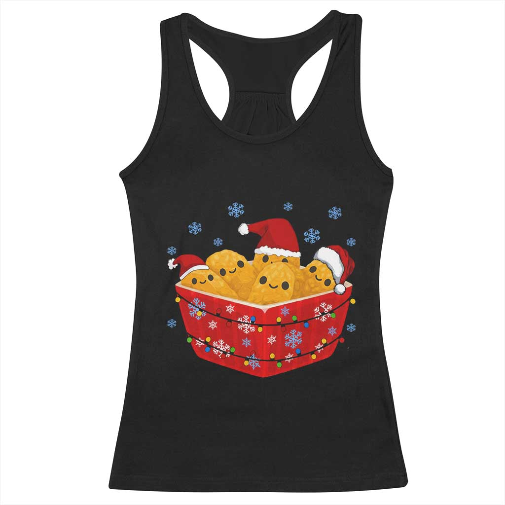 Christmas Chicken Nuggets Racerback Tank Top Funny Food Lover Gift TS12 Black Print Your Wear