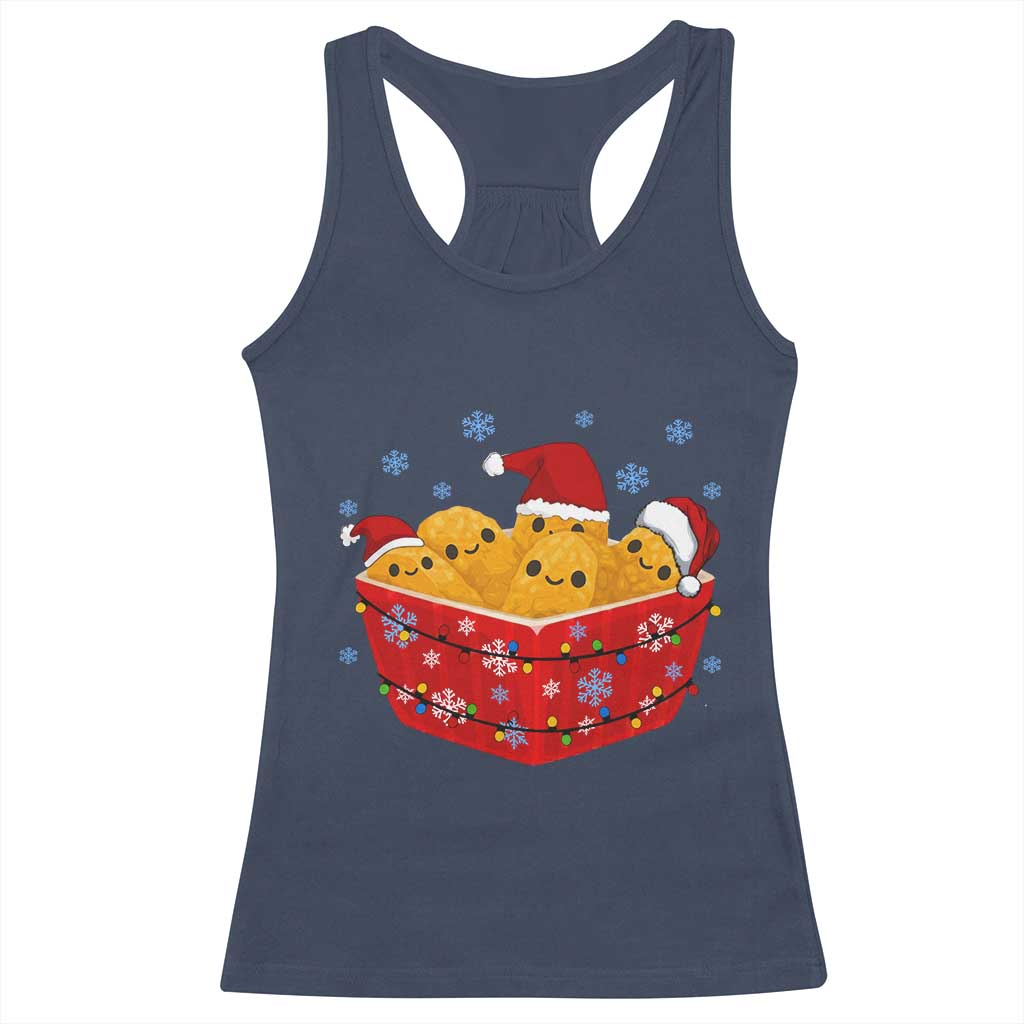 Christmas Chicken Nuggets Racerback Tank Top Funny Food Lover Gift TS12 Navy Print Your Wear