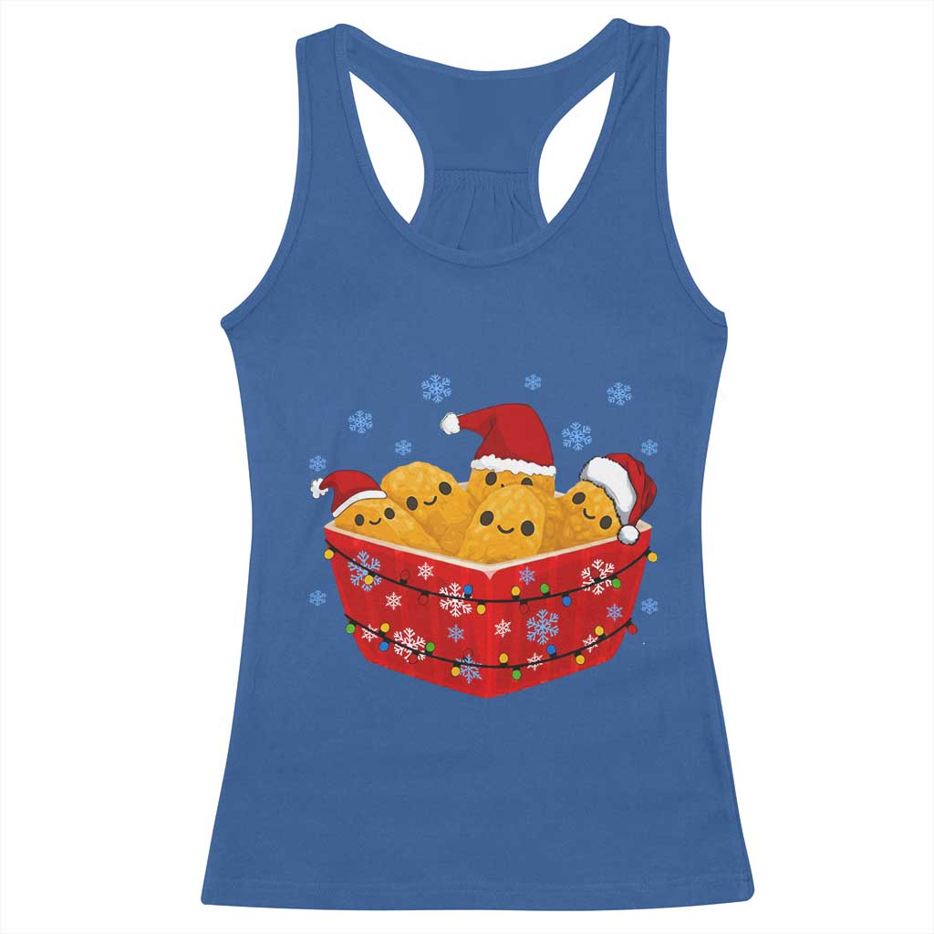 Christmas Chicken Nuggets Racerback Tank Top Funny Food Lover Gift TS12 Royal Blue Print Your Wear