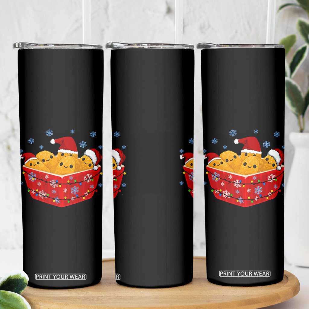 Christmas Chicken Nuggets Skinny Tumbler Funny Food Lover Gift TS12 Print Your Wear