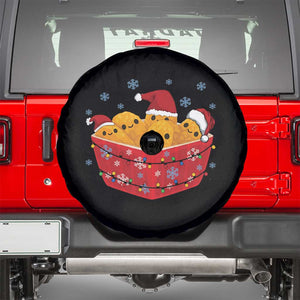 Christmas Chicken Nuggets Spare Tire Cover Funny Food Lover Gift TS12 Black Print Your Wear