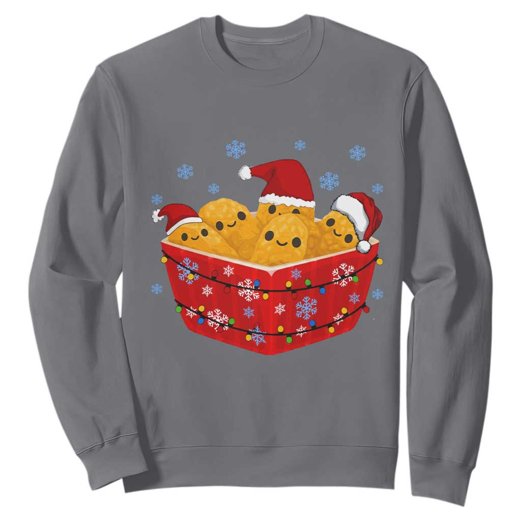 Christmas Chicken Nuggets Sweatshirt Funny Food Lover Gift TS12 Charcoal Print Your Wear