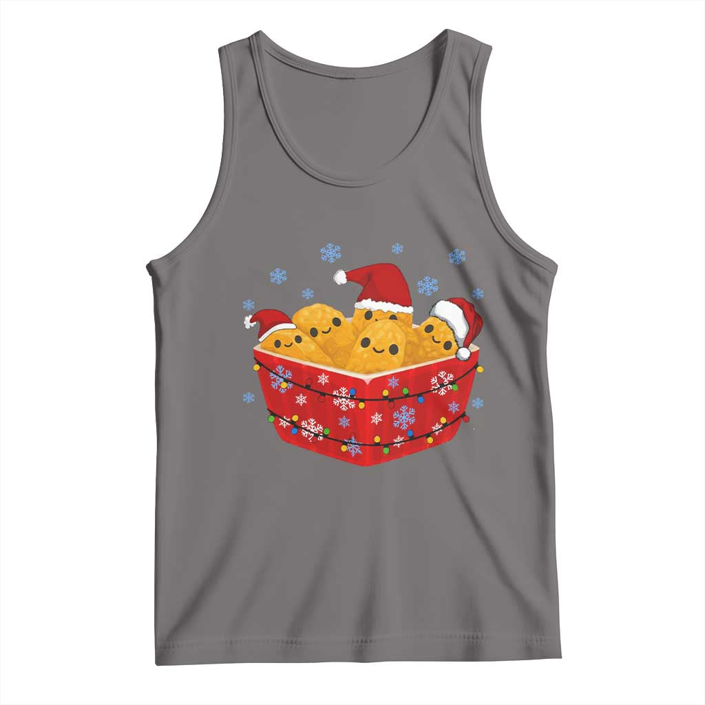 Christmas Chicken Nuggets Tank Top Funny Food Lover Gift TS12 Deep Heather Print Your Wear